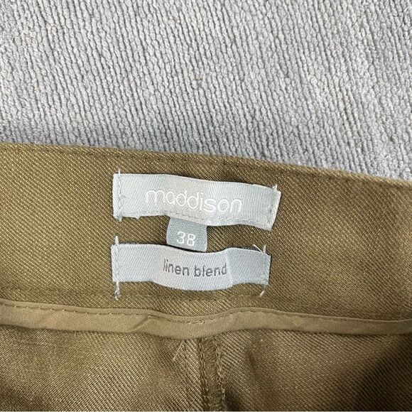 Maddison Linen Blend Olive Khaki Trouser Dress Pants NEW Women’s Size 8 - Picture 6 of 10